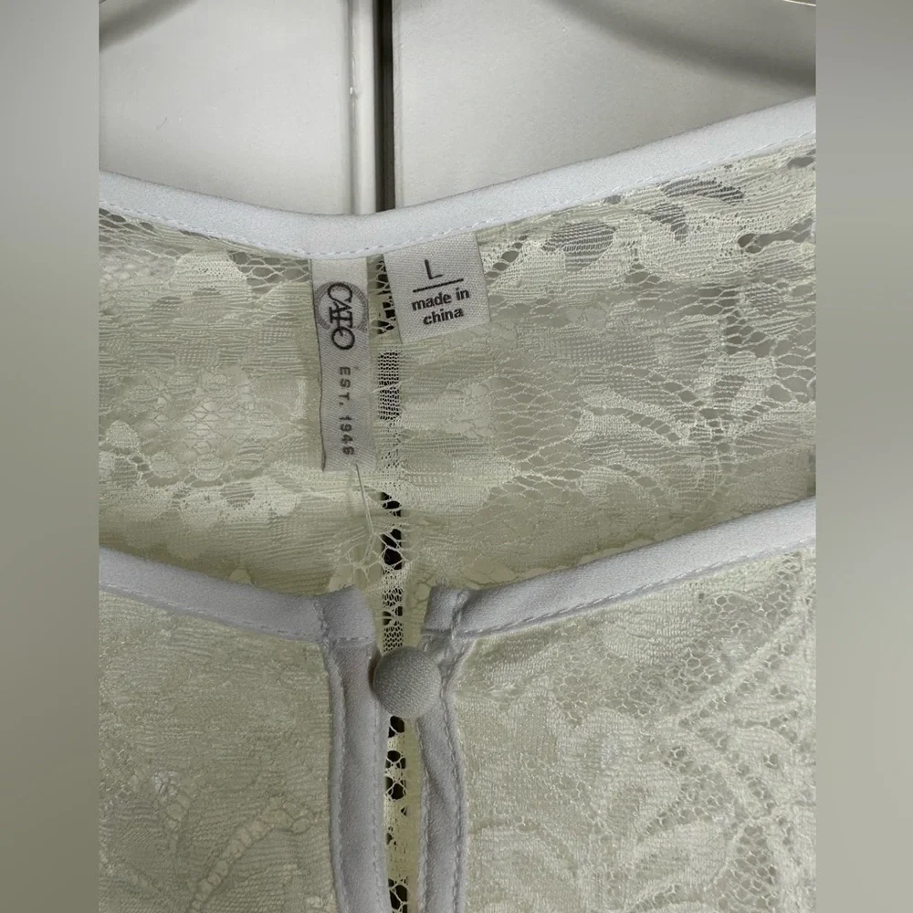 Cato Ivory Lace Blouse L - Picture 2 of 5